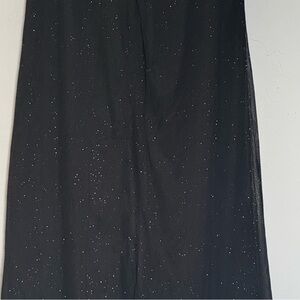 MSK Black Wide Leg Pants with Black Sparkly Accents